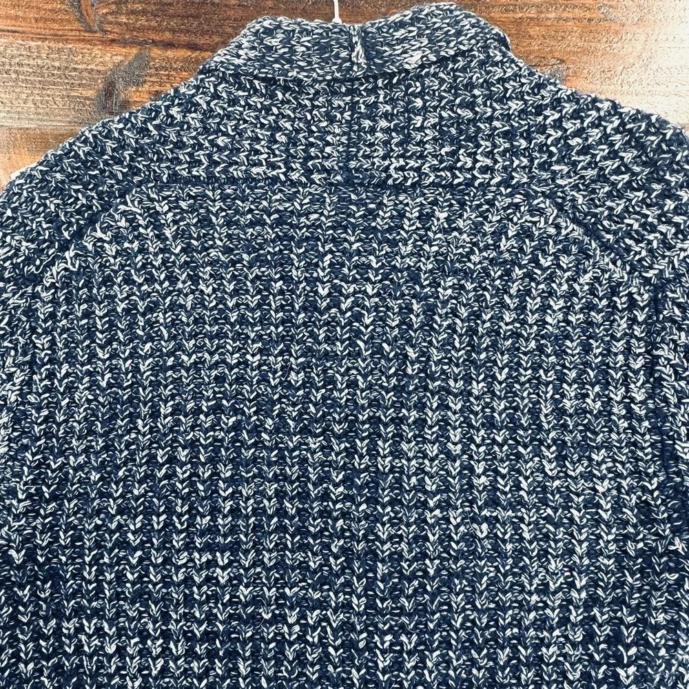 AG Adriano Goldschmied Grandpa Cardigan Wool OVERSIZED Chunky Sweater Blue Men M